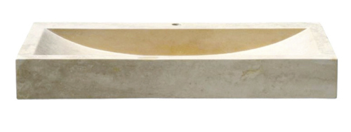 lavabo en pierre rectangulaire 70/46/10 cm sable UMUT - UC3205