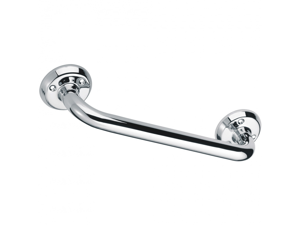 Barre d'appui droite 300 mm, tube laiton nickelé chromé Ø 25 embase 75 PELLET - 002903