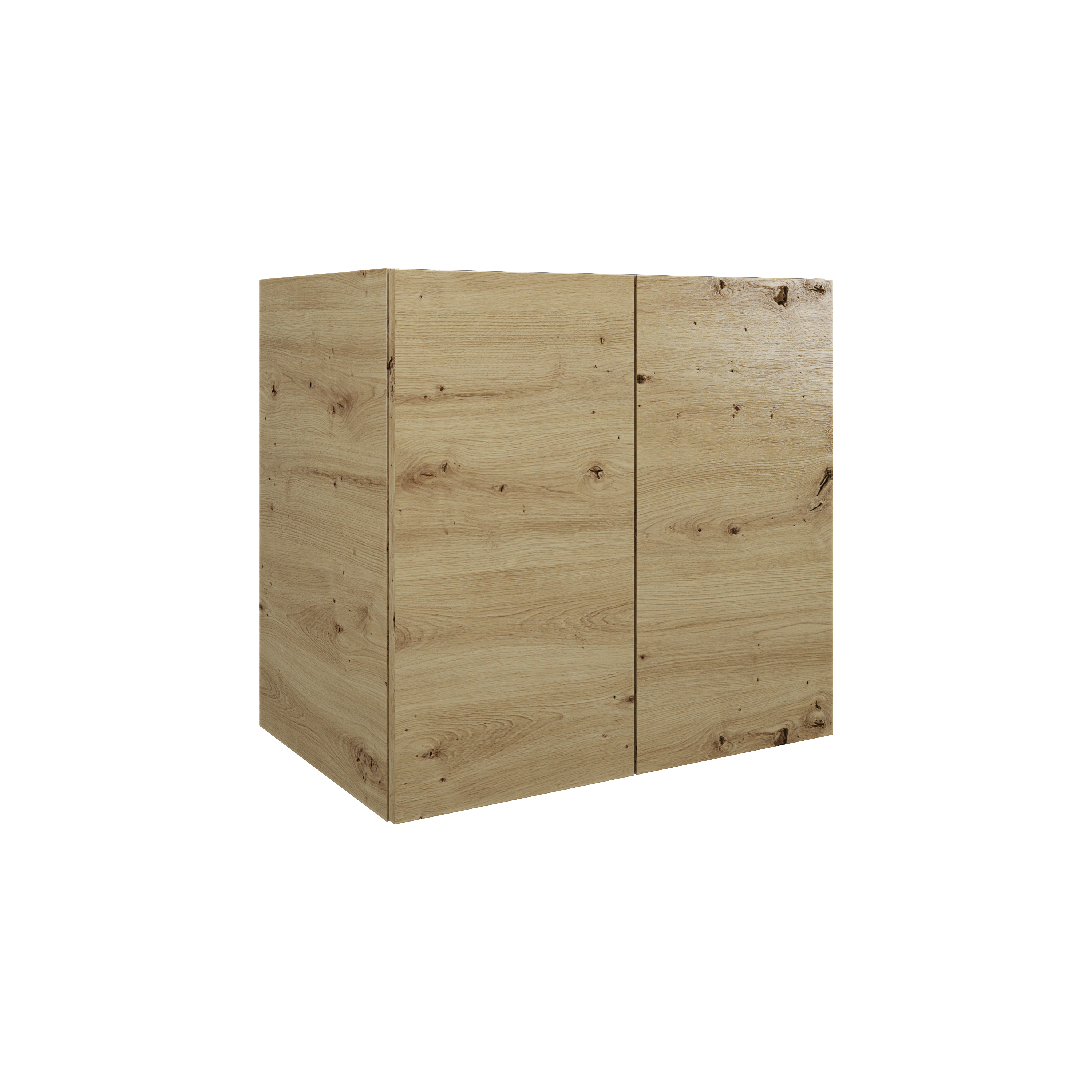 MSV 2P 68 cm chêne décor doré mélaminé pour poignée profile DOM128 - DOMAO
