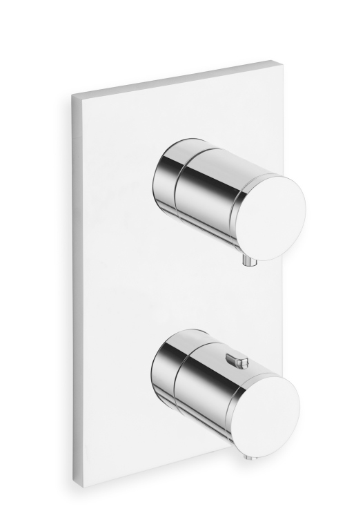 façade externe triverde laiton thermostatique 3 sorties chrome CRISTINA - XT85351