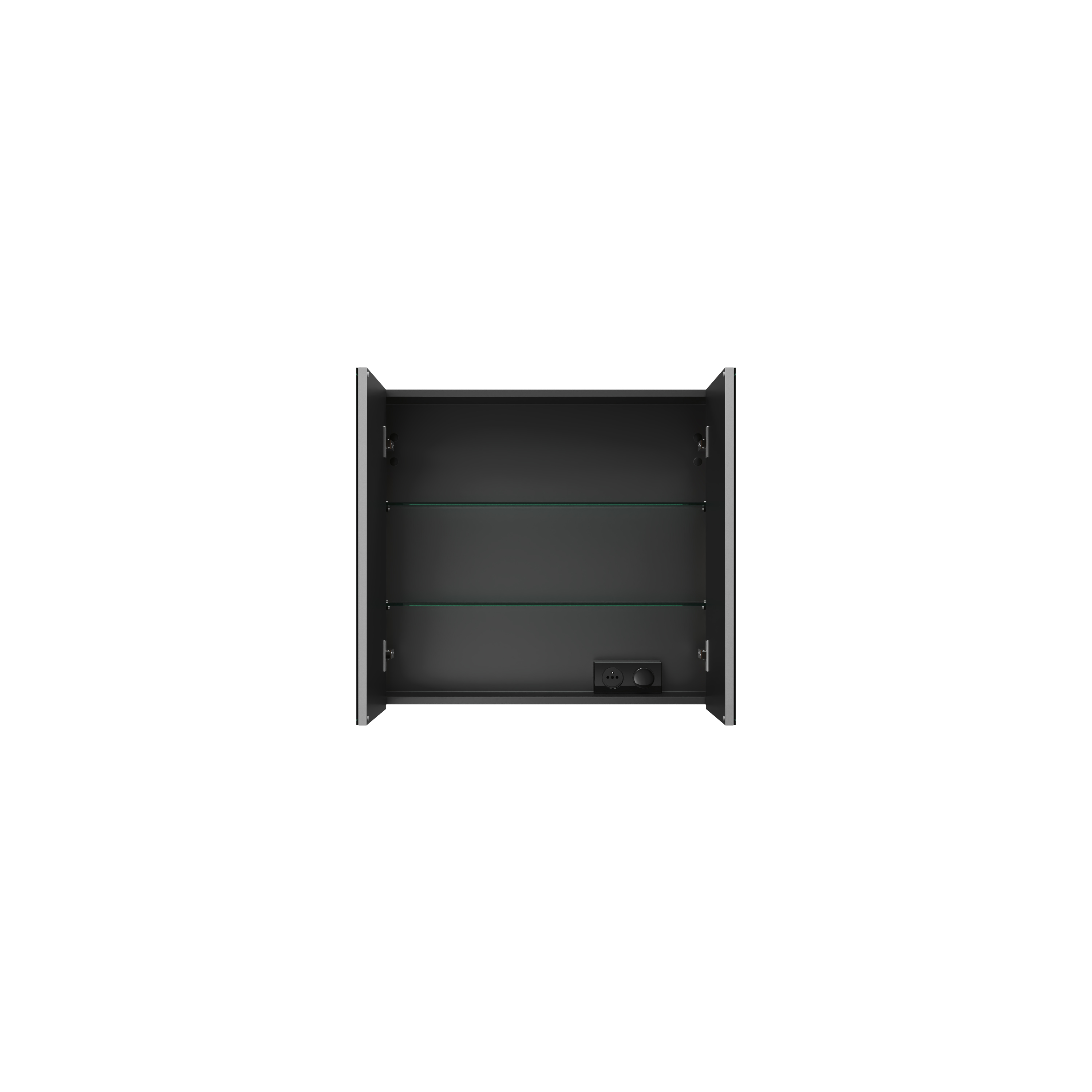 200 armoire DE toilette chêne doré l70 h64 p15 2 portes simple miroir DOMAO - 1102746
