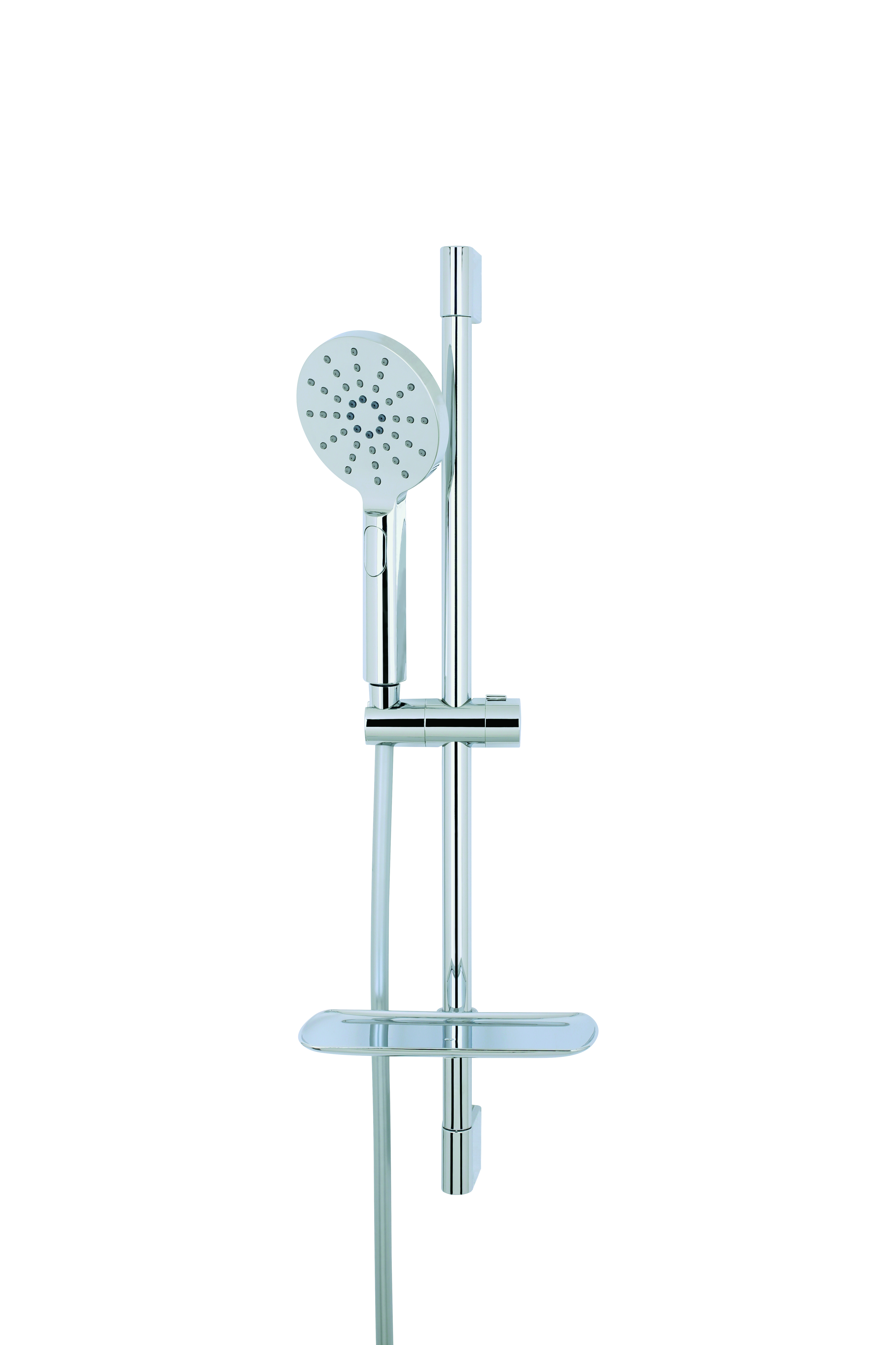 ensemble BARRE 300 70cm ø22mm,3jetsø12cm ac,flex.1m75pvc,tablette,chromé DOMAO - 514106