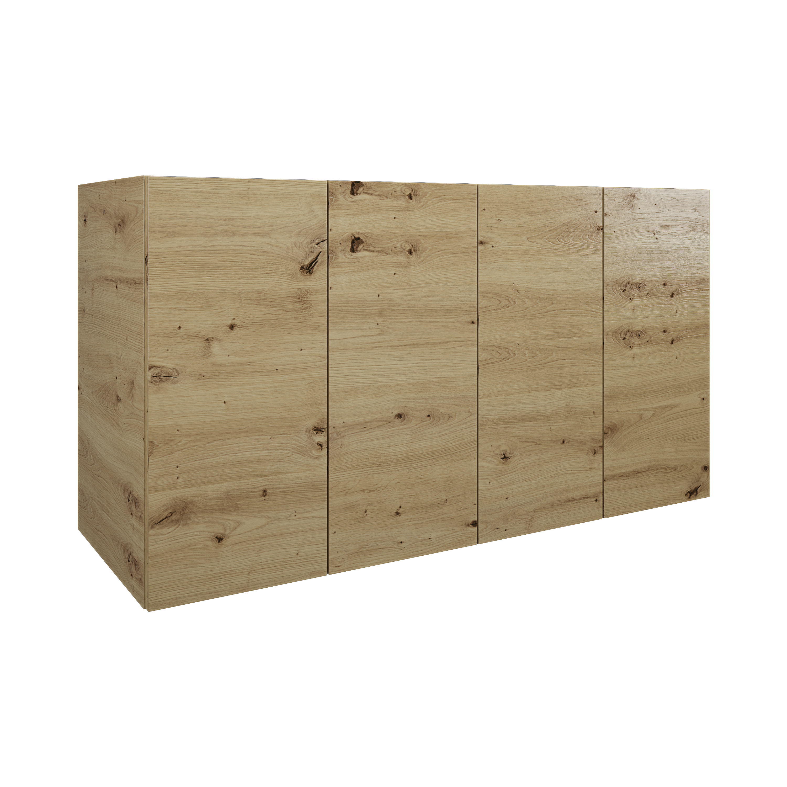 MSV 4P 118 cm chêne décor doré mélaminé pour poignée profile DOM148 - DOMAO