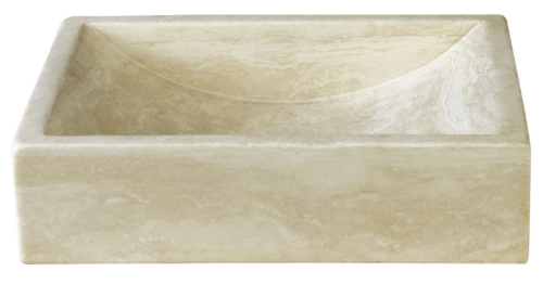 vasque en pierre rectangulaire 40/30/10 cm sable UMUT - UC3105
