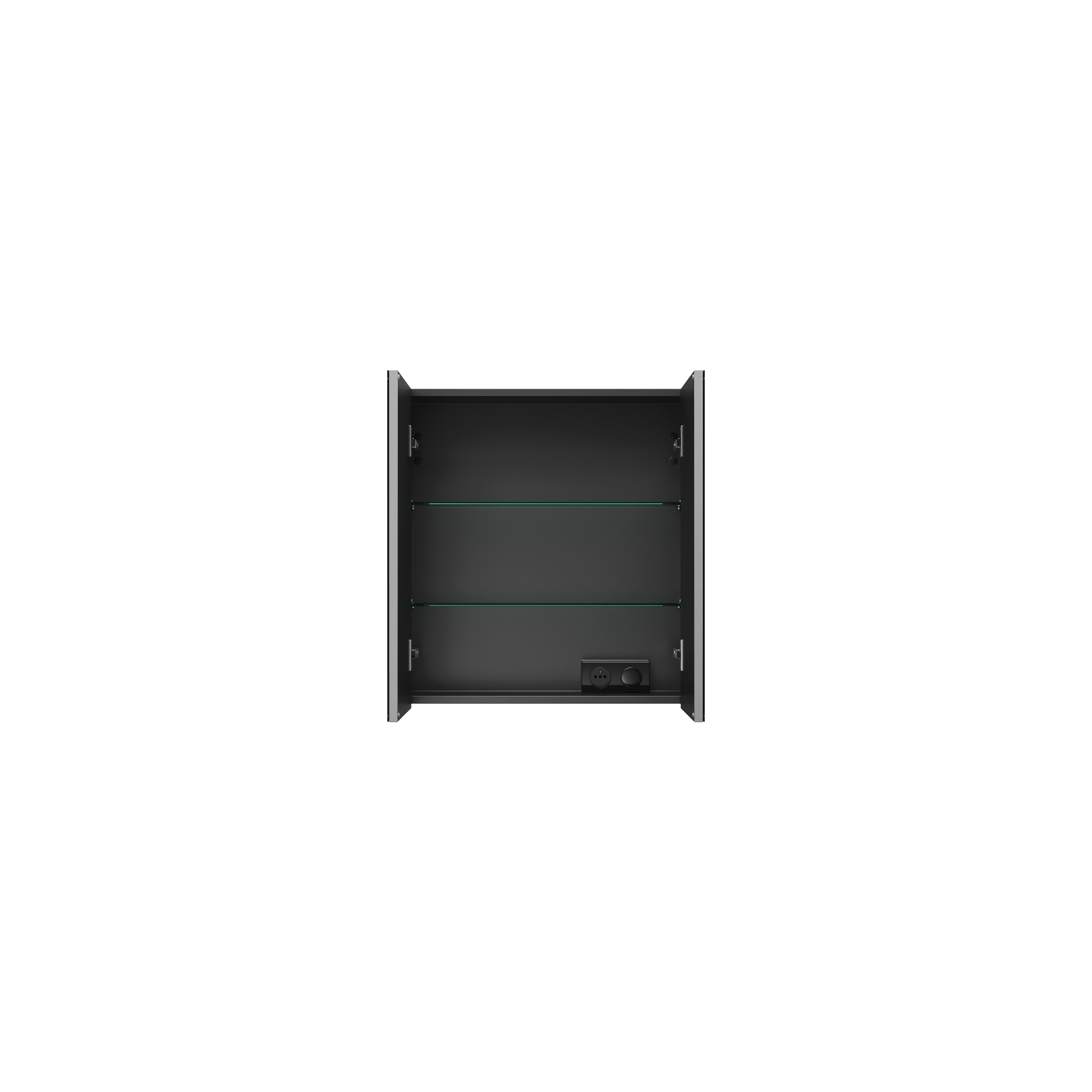 200 armoire DE toilette BLANC MAT l60h64 2 portes DOMAO - 1101580