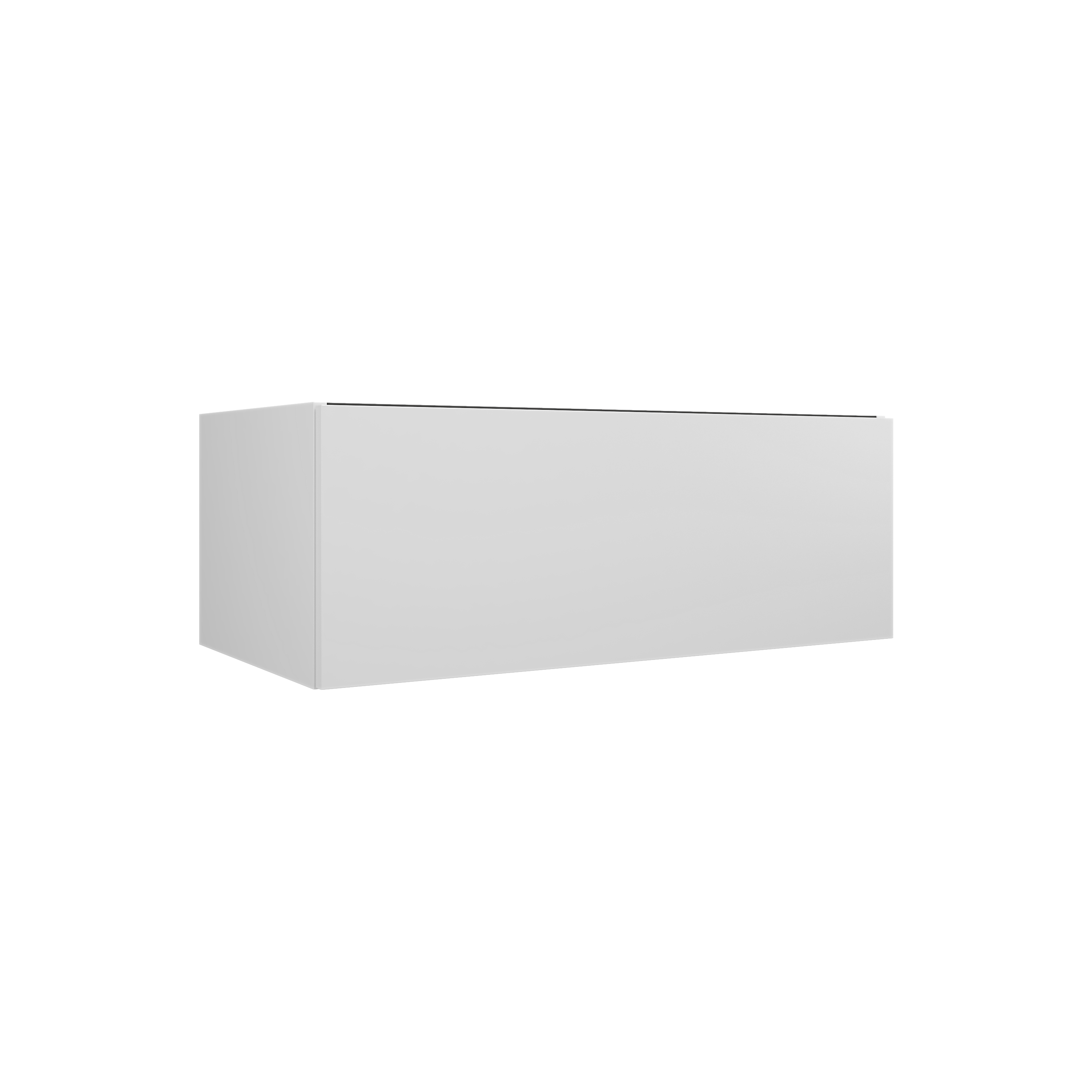 MSV 1T 88 cm gauche blanc mat mélaminé pour poignée profile DOM410 - DOMAO