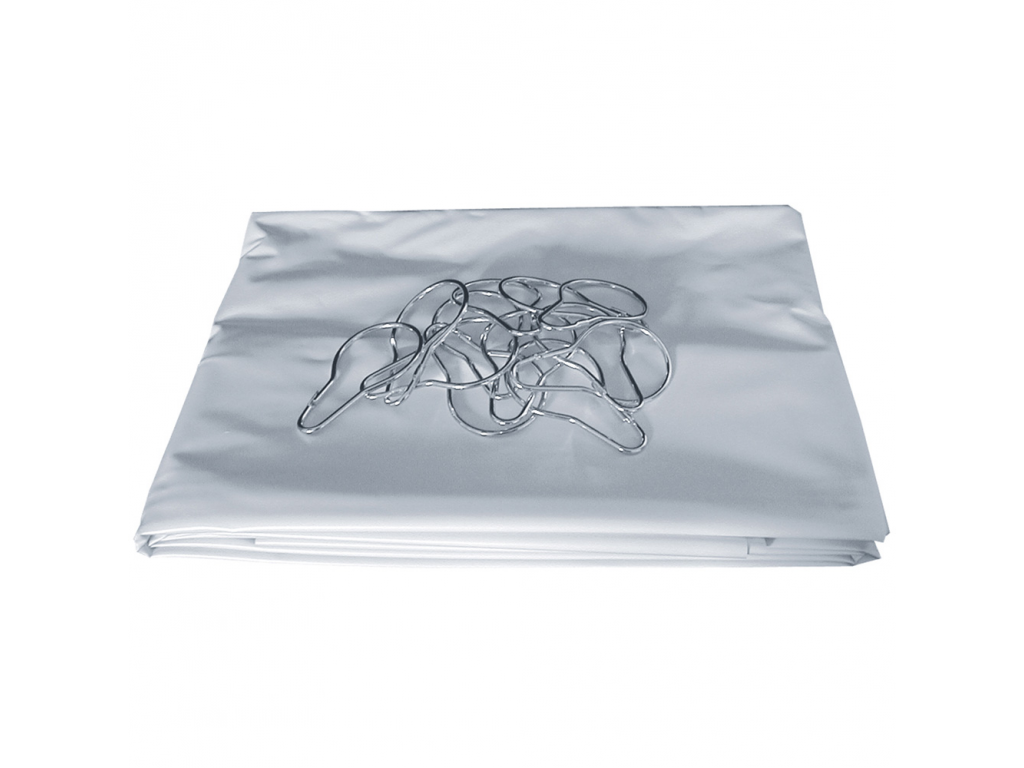 Rideaux de douche 2000x1800 pvc blanc classe M1 "non-feu" bas plombé - PELLET - 805182