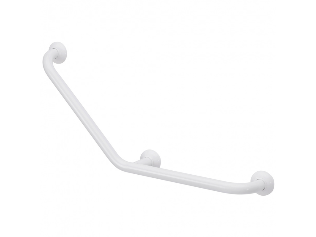 Barre d' appui coudée 135°, 3PF, symétrique 400x400 mm, tube alu blanc 30 PELLET - 049270
