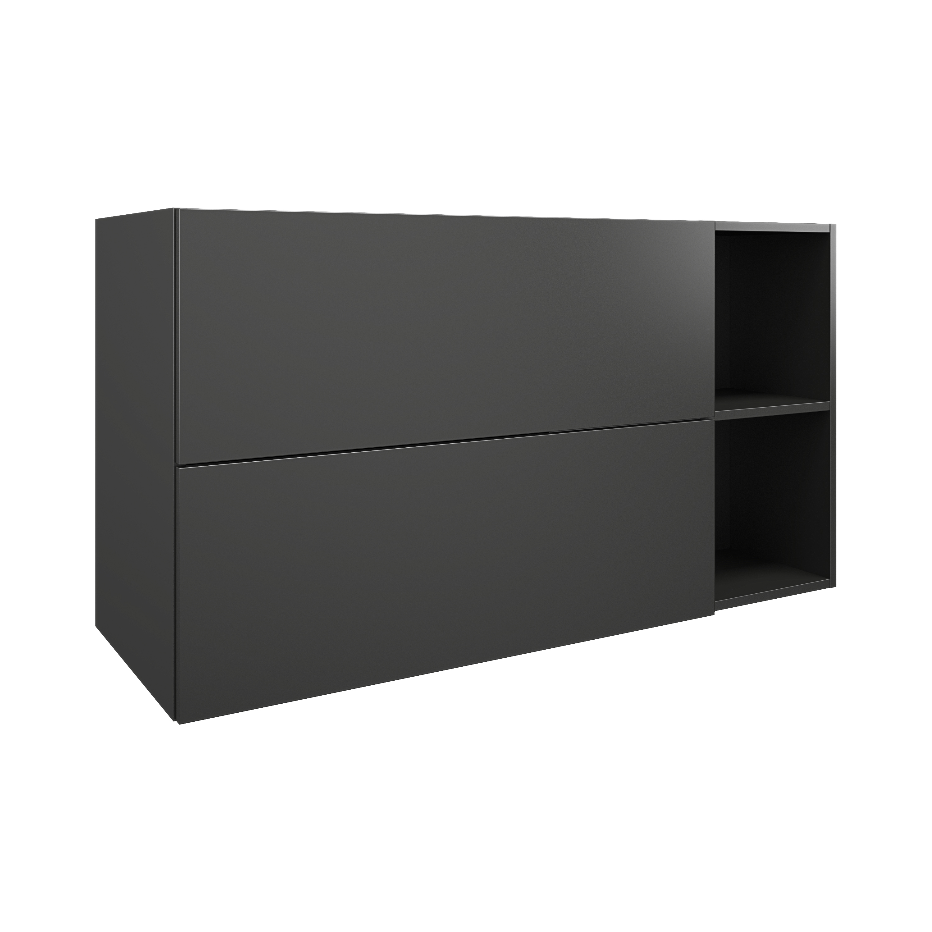 Ensemble L 118 cm MSV 2 T 88 cm + niche 30 mélaminé pour poignée profile - DOMAO - DOM367