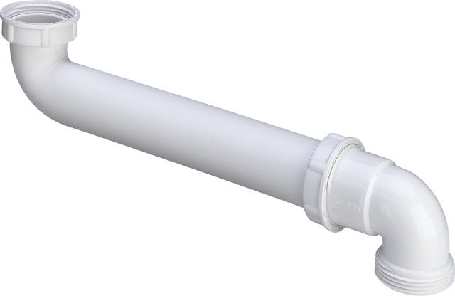 Coude d'évacuation 90° plastique 1½ filetage cylindrique 75–300 - VIEGA - 105785