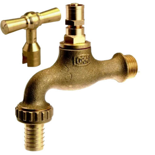 Robinet arrosage 1/2-3/4 grenaille AVEC TETE CACHE entree ET CLE - COMPANY NÉGOCE136 - 73-8FG