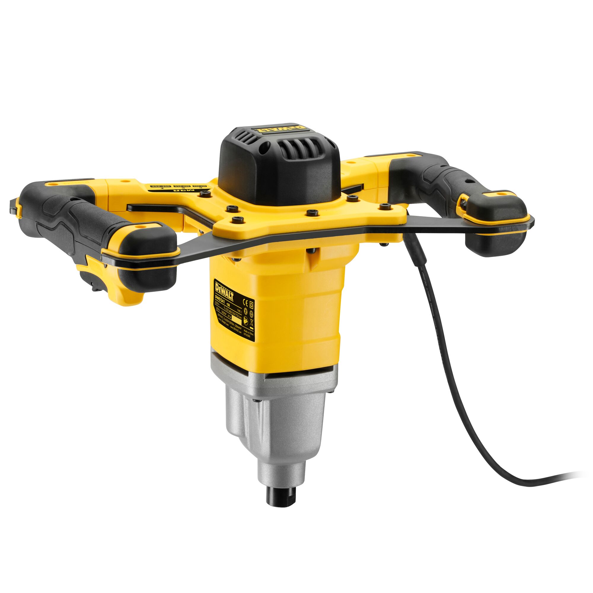Malaxeur 1800 W double poignées - mélangeur spiral 160 mm clés DEWALT - DWD241-QS
