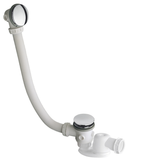 vidage baignoire up & down sans cable 90 cm + siphon chrome CRISTINA - VUP0251