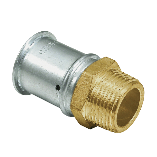 raccord à sertir filetage mâle 16 x 3/4'' MT, laiton MULTITUBO - F20014