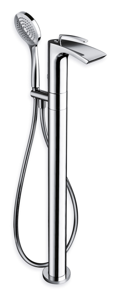 bain douche bollicine monocolonne sur pied chrome sans mécanisme CRISTINA - BO18951