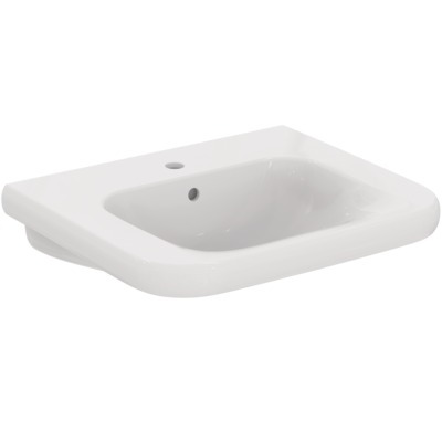 Lavabo 65 x 55,5 cm Matura 2 blanc, percé 1 trou central avec trop-plein PORCHER - V216701