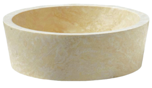 vasque en pierre cylindrique d.42 h.15 cm sable UMUT - UR2005