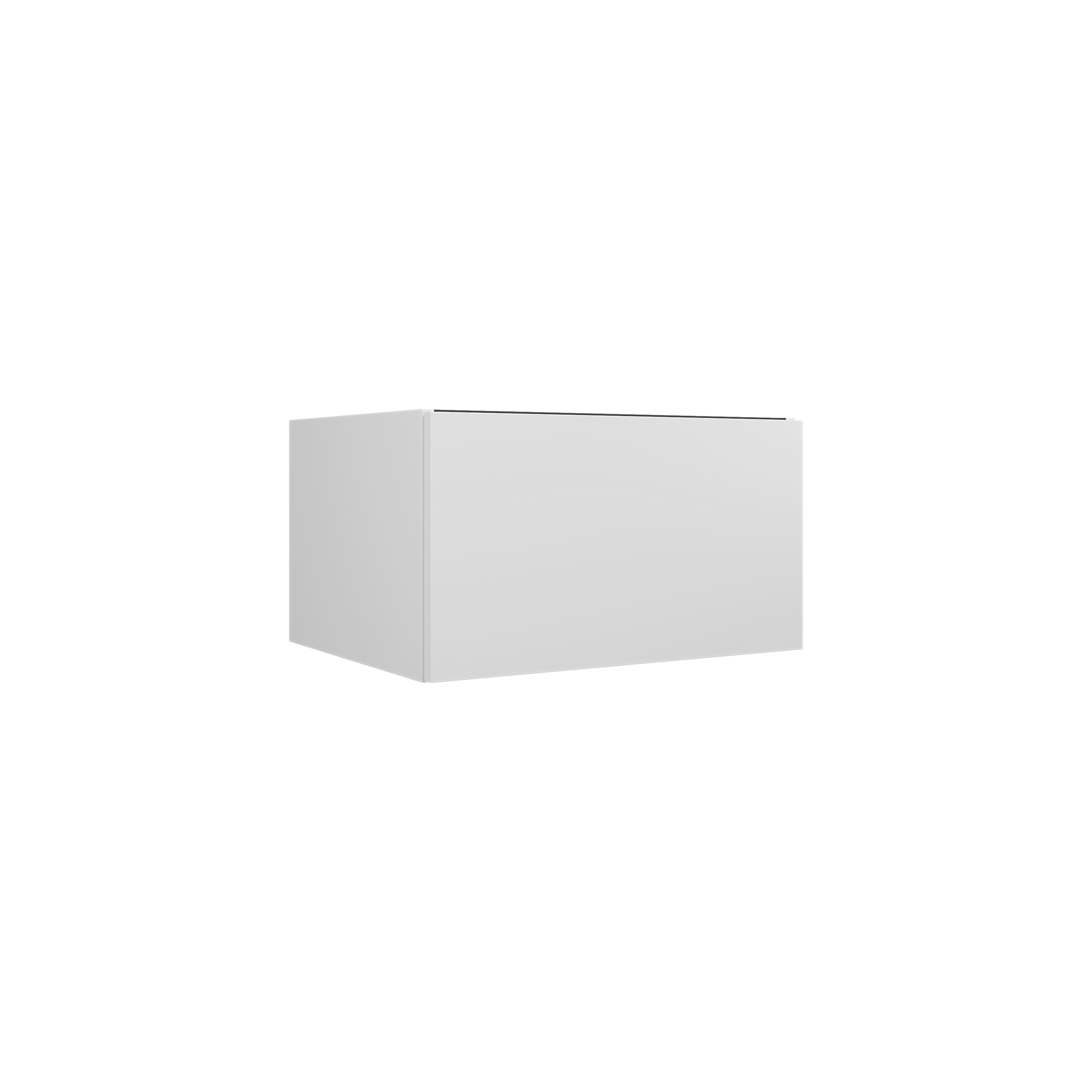 MSV 1T 58 cm blanc mat mélaminé pour poignée profile DOM153 - DOMAO
