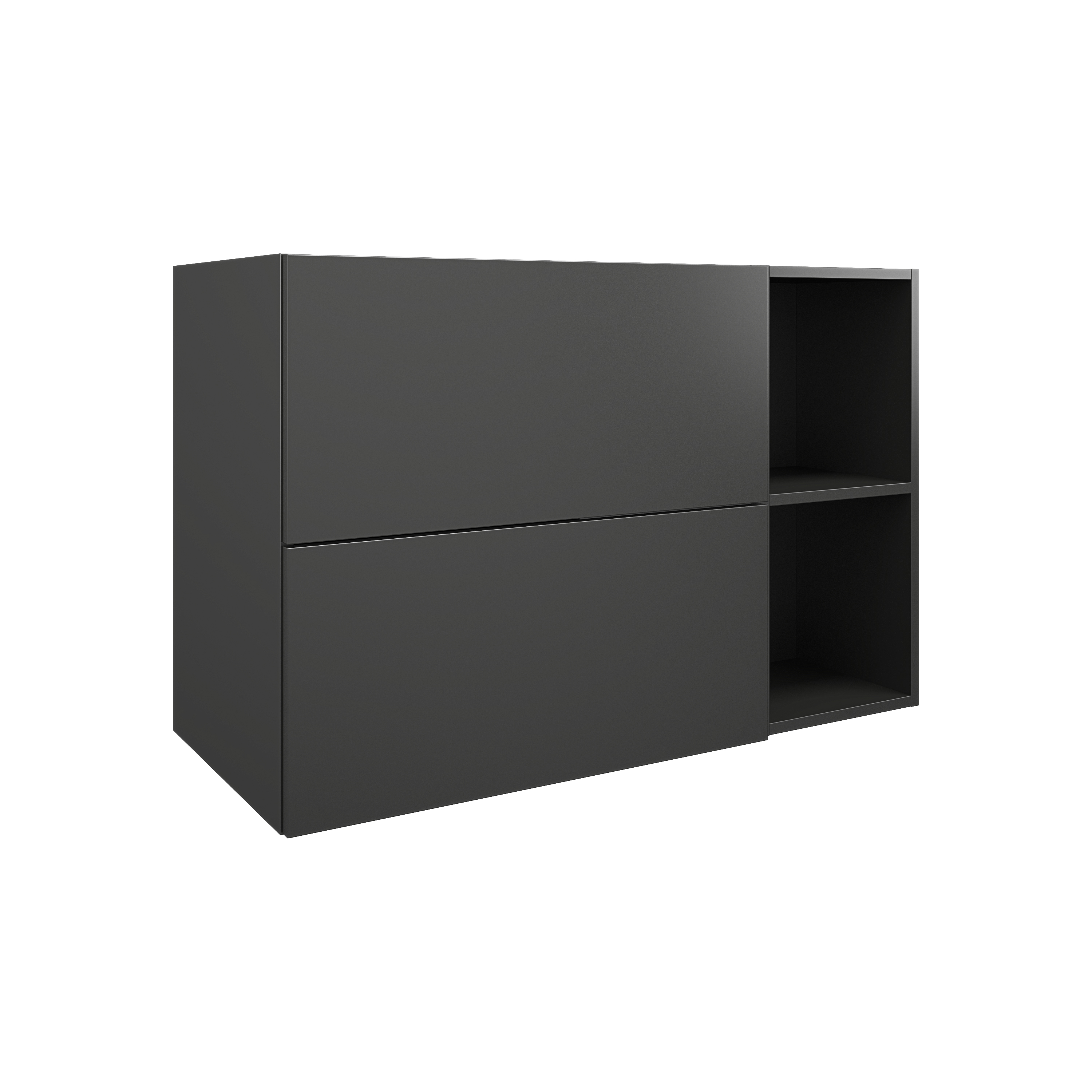 200 MSV AVEC NICHE graphite l 98 h 64 p45 2 tiroirs & NICHE PLAN DOMAO - 1095845