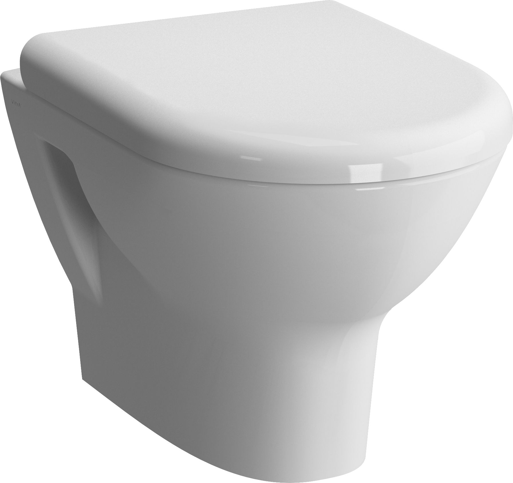 Cuvette WC suspendue NF blanche avec charnières en acier inox garantie 5ans - DOMAO - 5785C003-6095
