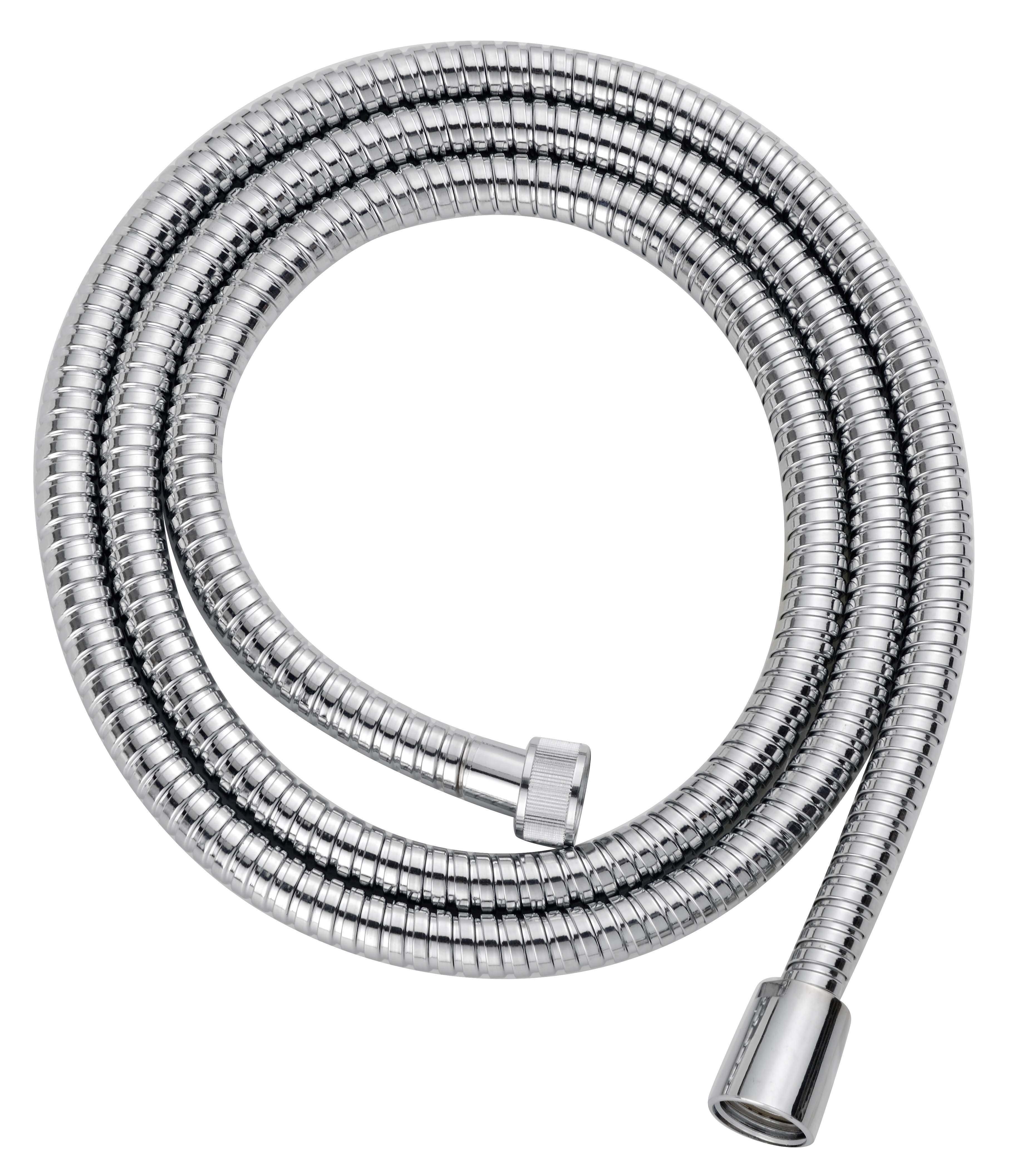 Flexible 1m50 Double agrafage, Inox chromé DOM506 - DOMAO