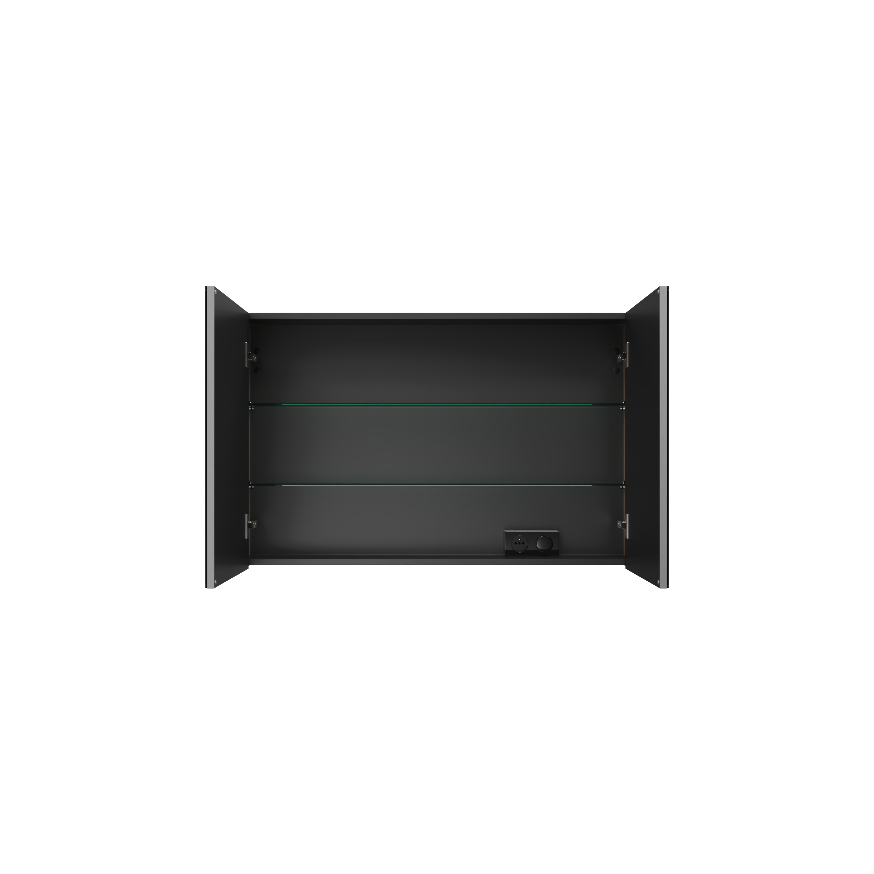 200 armoire toilette chêne doré l100 2 portes DOMAO - 1101583