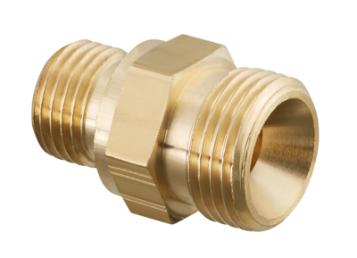 Mamelon double «Ofix-Oil» G ¼ M x G ⅜ cône intérieur des deux côtés - OVENTROP - 2080050