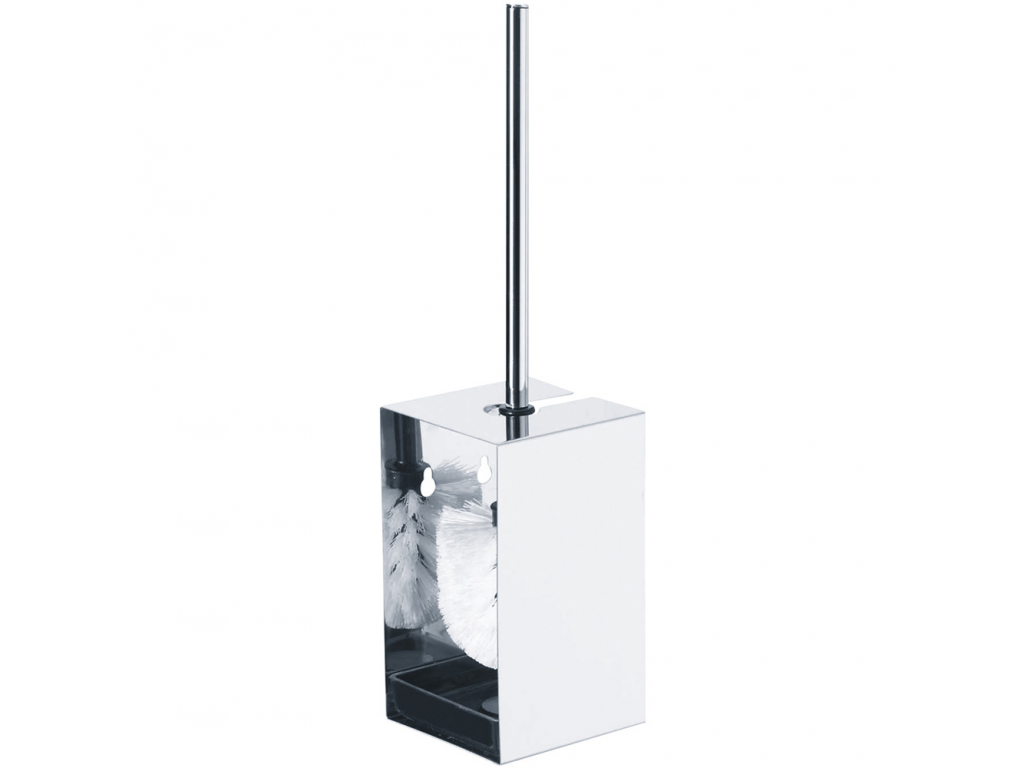 Porte-balayette inox 390 x 100 mm, réceptacle plastique, mural ou à poser PELLET - 607868