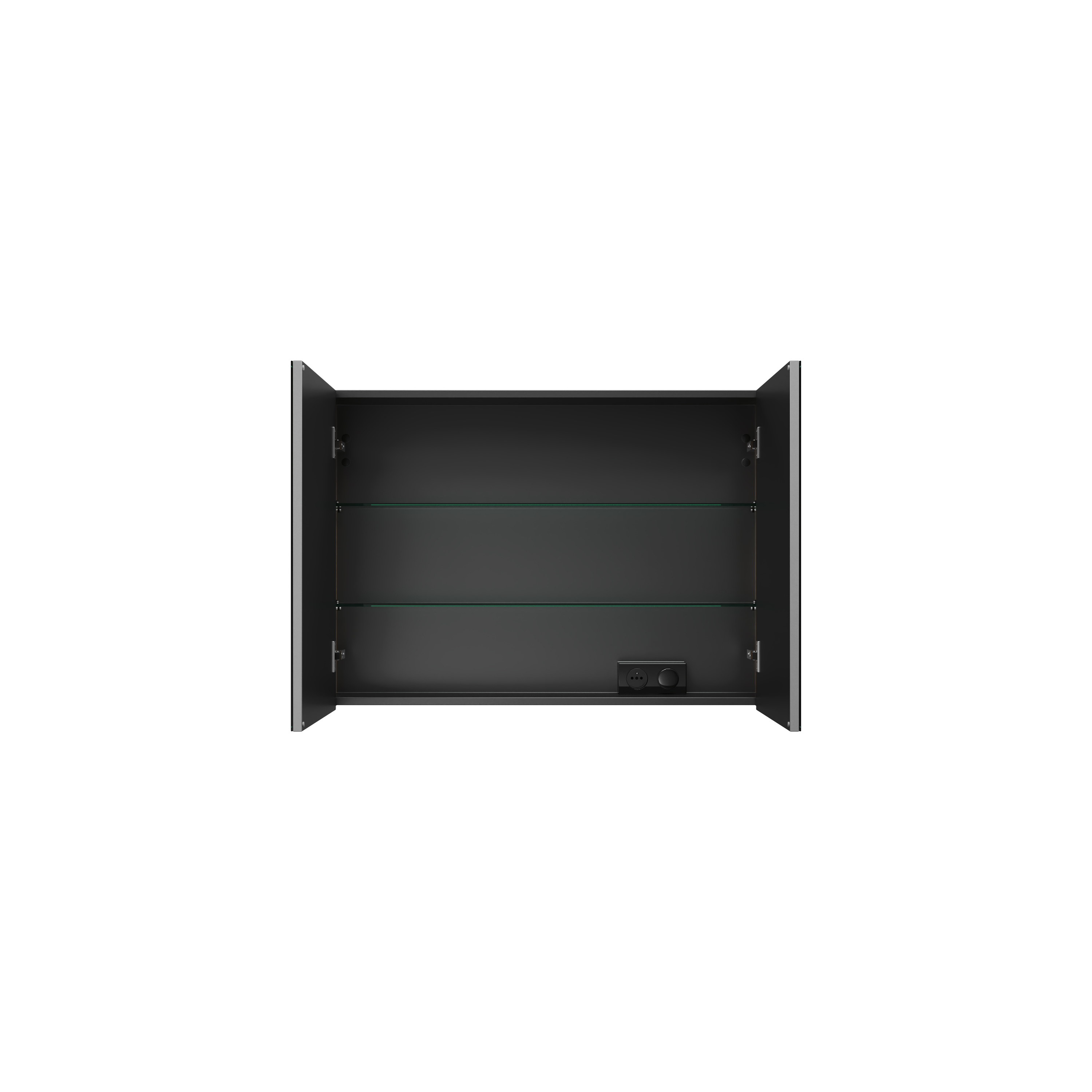 200 armoire DE toilette chêne doré l90 h64 p15 2 portes simple miroir DOMAO - 1102670