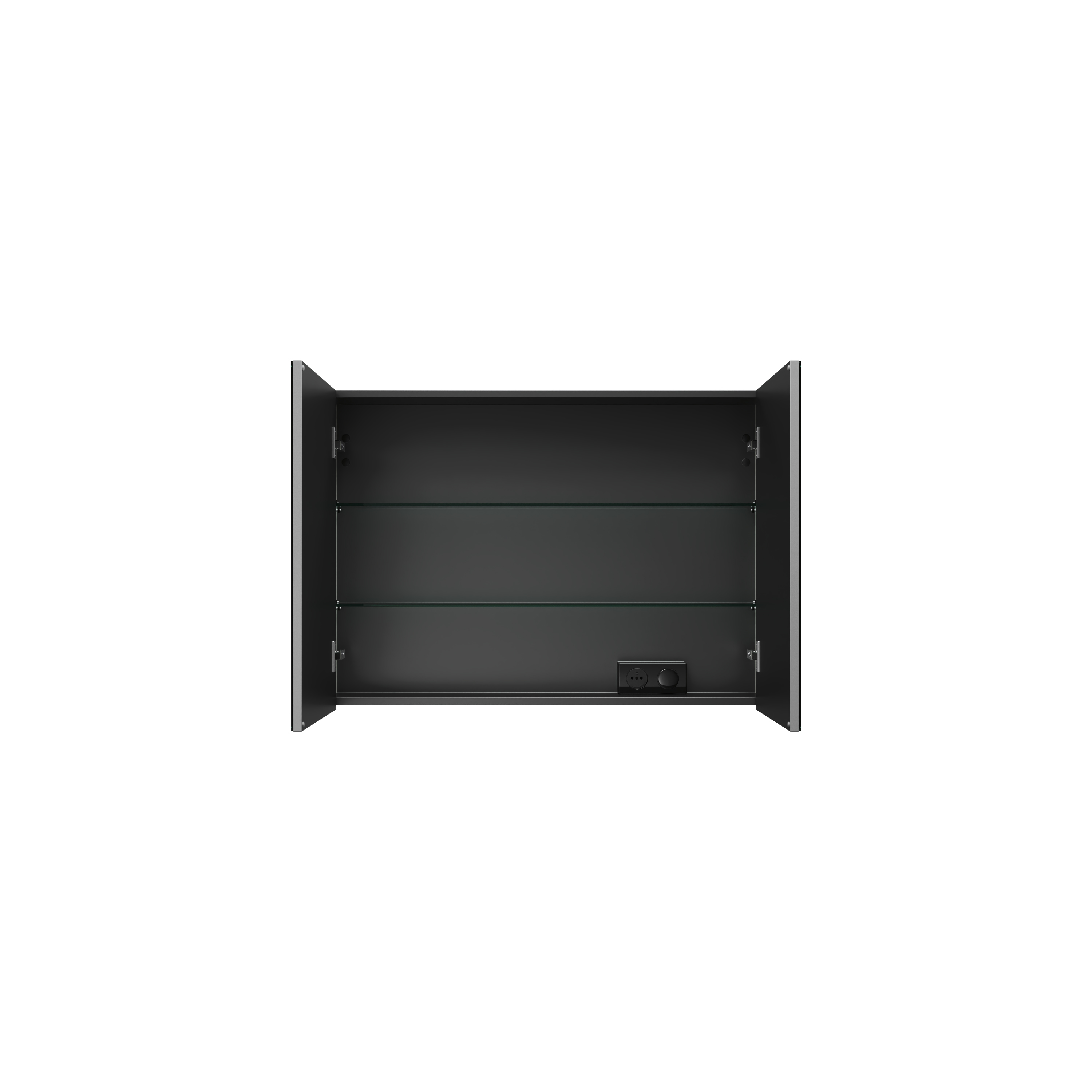 200 armoire DE toilette BLANC MAT l90 h64 p15 2 portes simple miroir DOMAO - 1102749