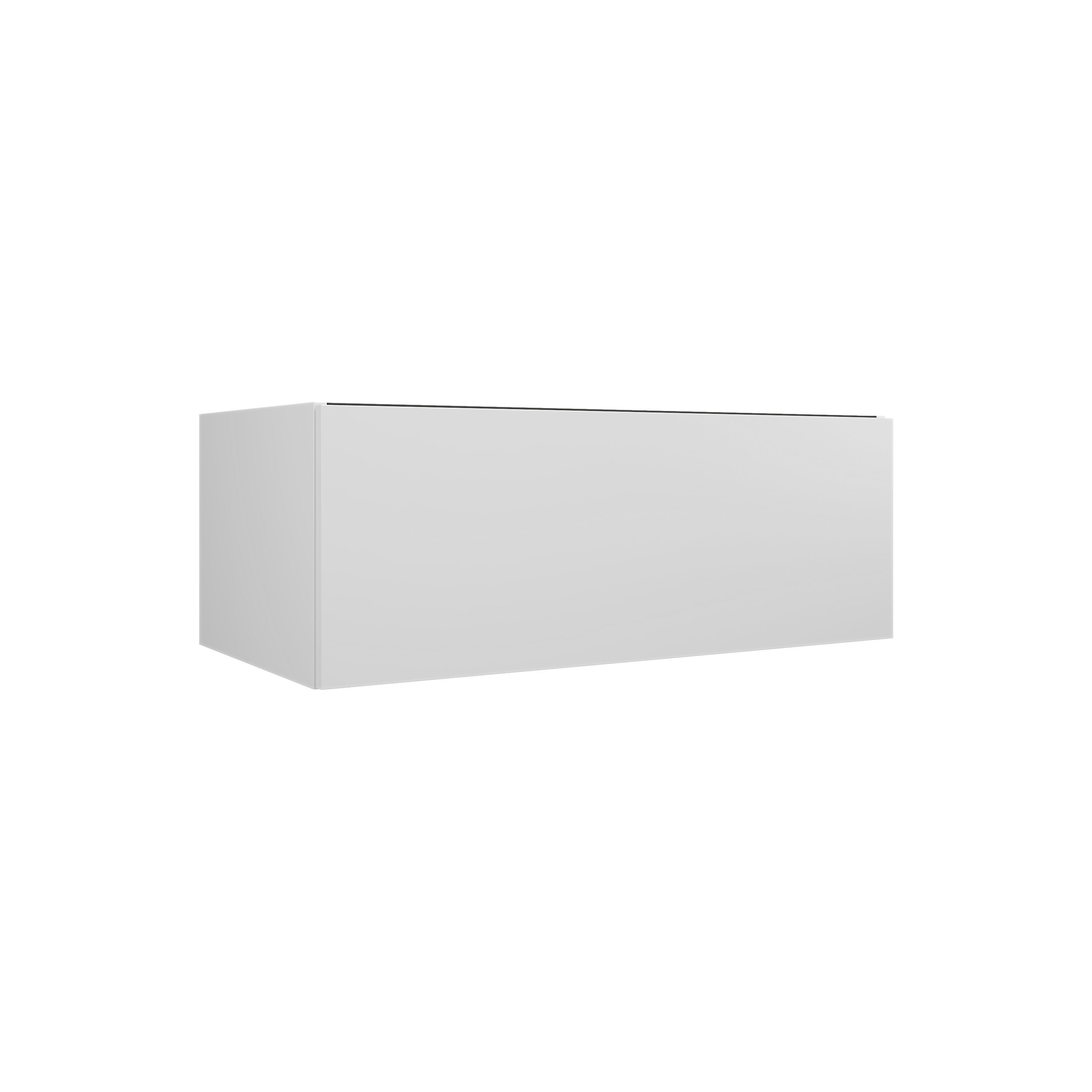 MSV 1T 88 cm blanc mat mélaminé pour poignée profile DOM165 - DOMAO