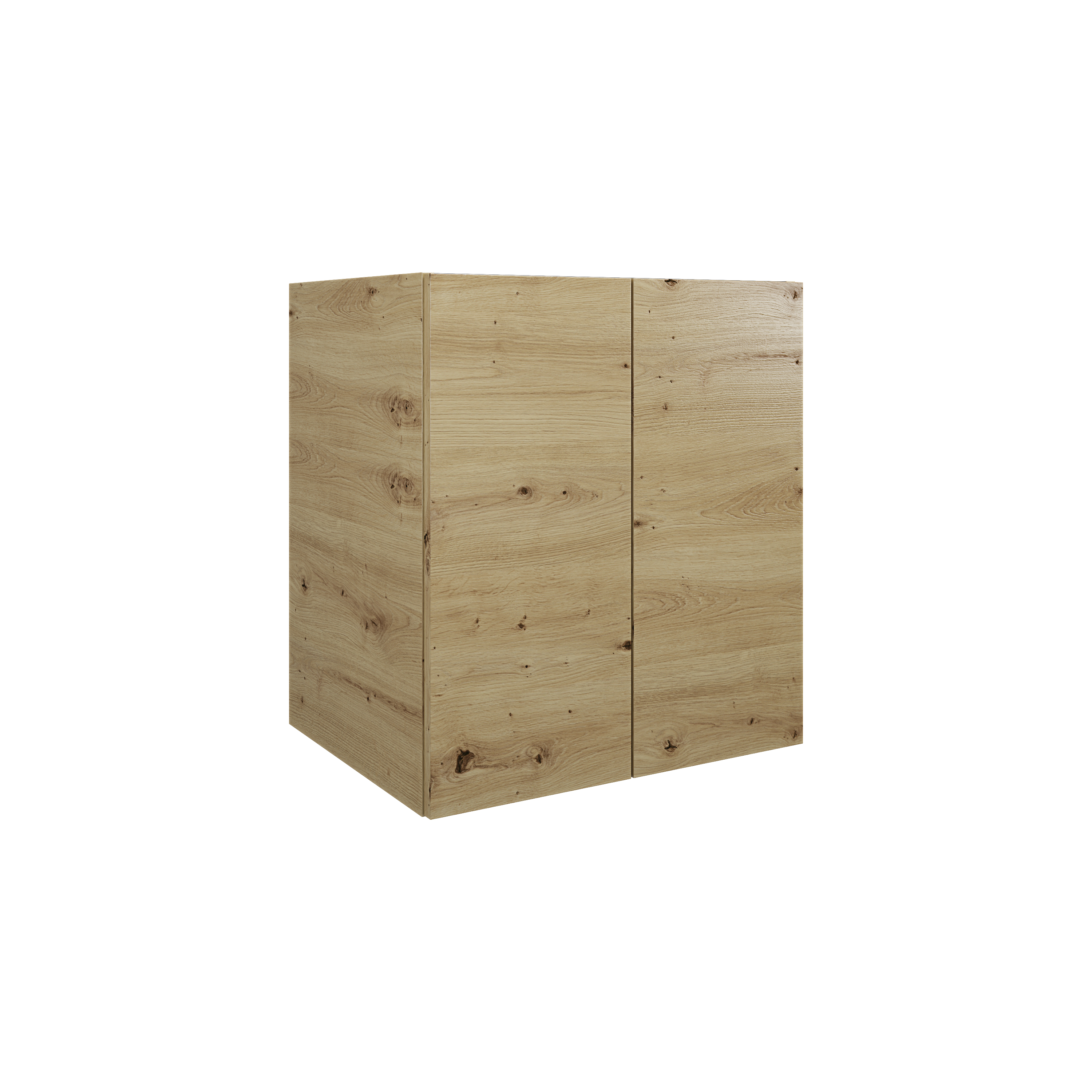 MSV 2P 58 cm chêne décor doré mélaminé pour poignée profile DOM124 - DOMAO