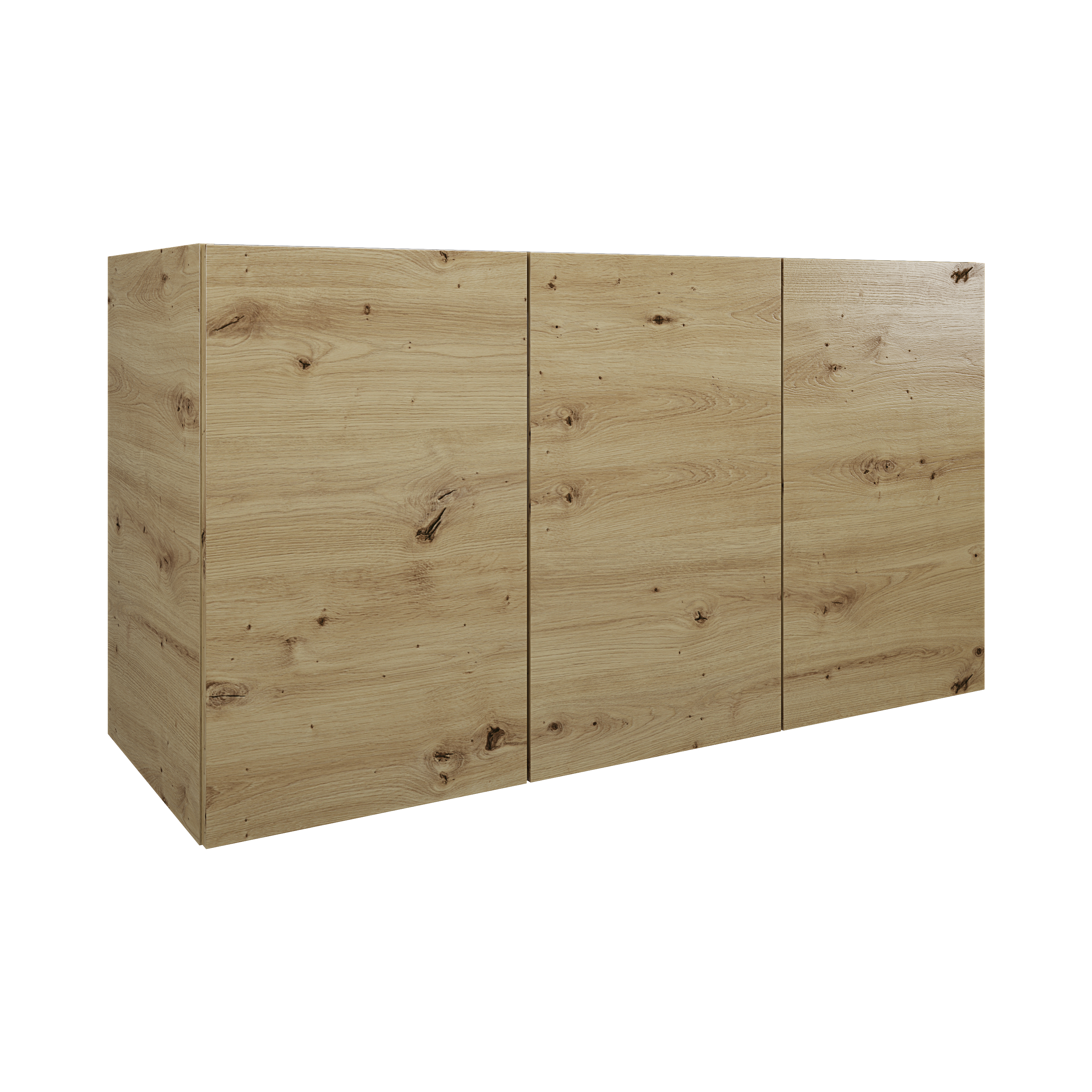 MSV 3P 118 cm chêne décor doré mélaminé pour poignée profile DOM144 - DOMAO