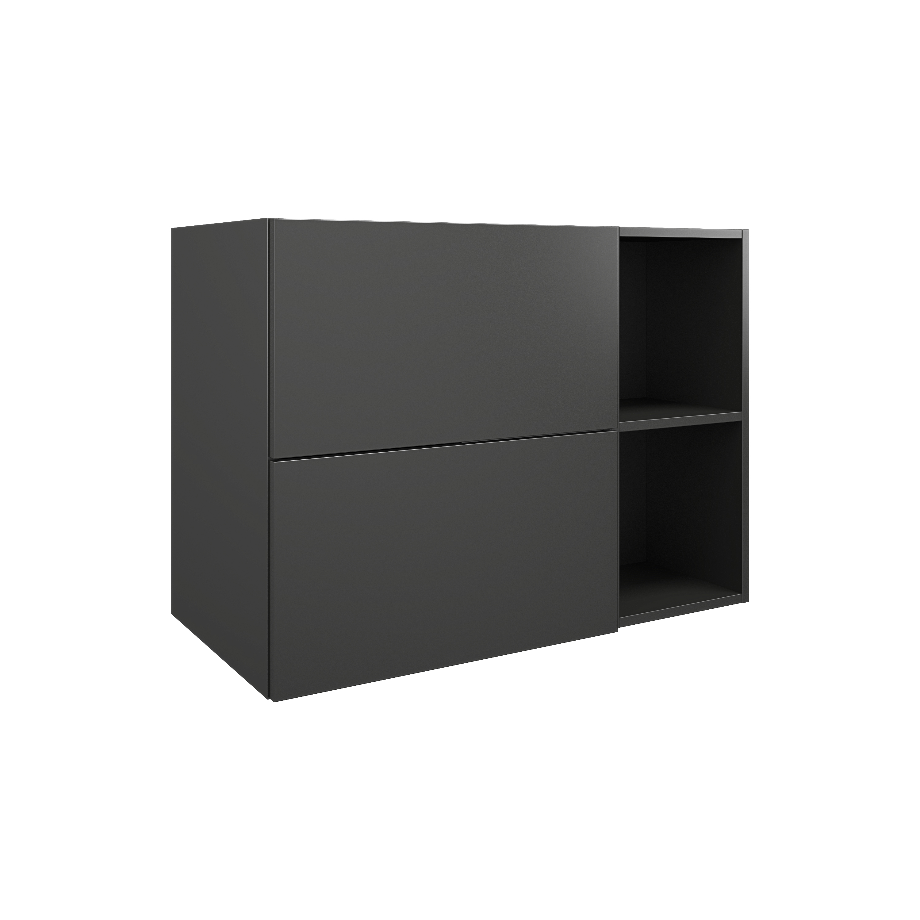 200 MSV AVEC NICHE graphite l 88 h 64 p45 2 tiroirs & NICHE PLAN DOMAO - 1095841