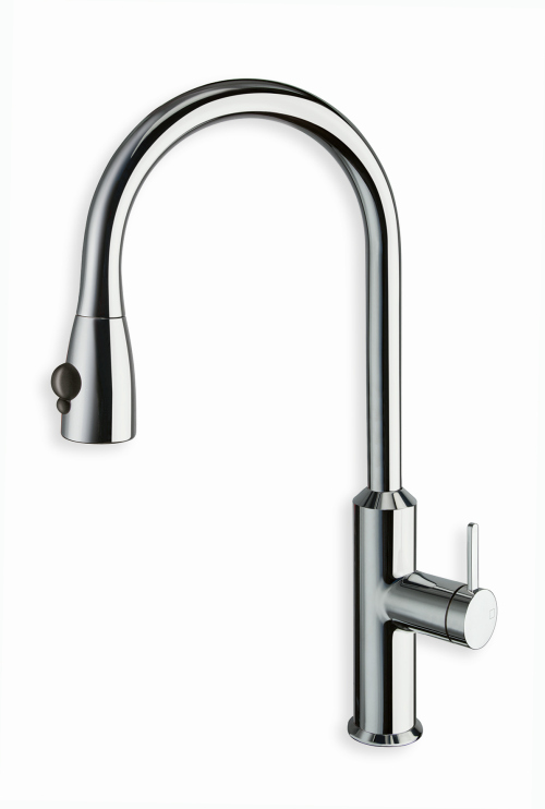 évier premium alto avec douchette bi-jets chrome CRISTINA - KU53051