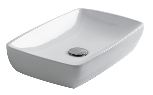 lavabo céramique h 10 l.50xp.32xh.10 cm blanc brillant WHITE STONE - WH15009