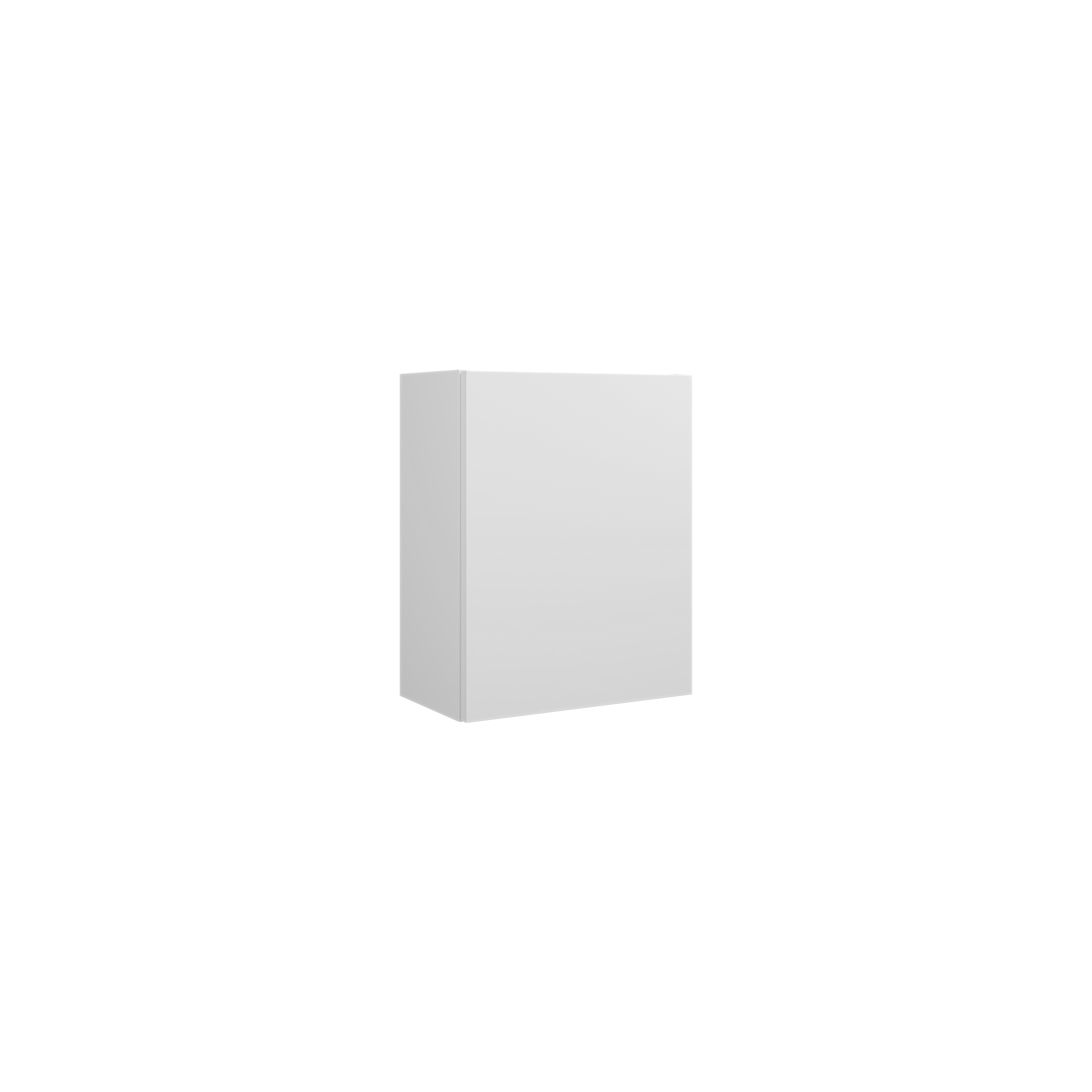 Meuble lave main L 38 cm droit blanc mat mélaminé pour poignée profile - DOMAO - DOM261