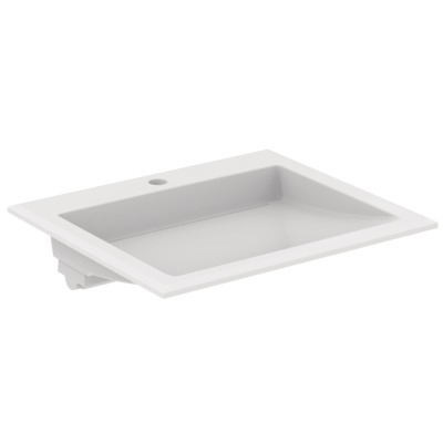 Vasque PMR rectangulaire 59,5 x 53 cm en Solid Surface MATURA blanche PORCHER - P094701