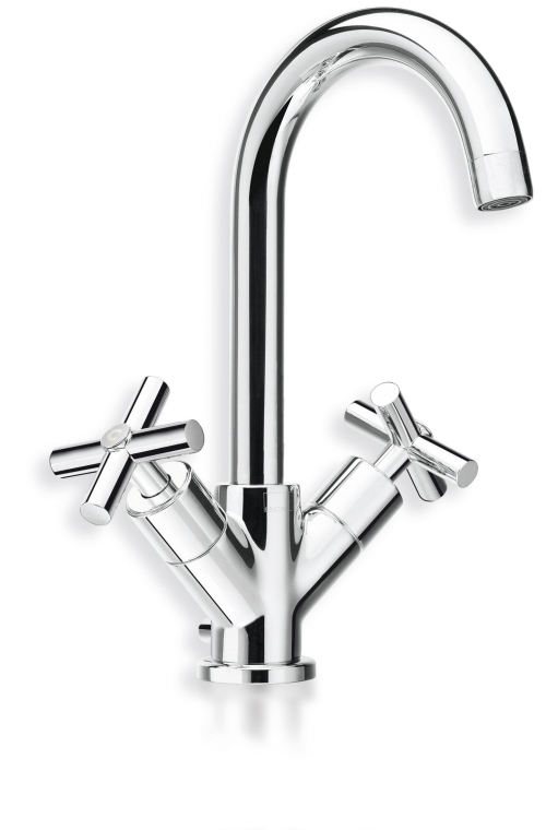 lavabo executive mélangeur monotrou chrome + vidage CRISTINA - EV10751