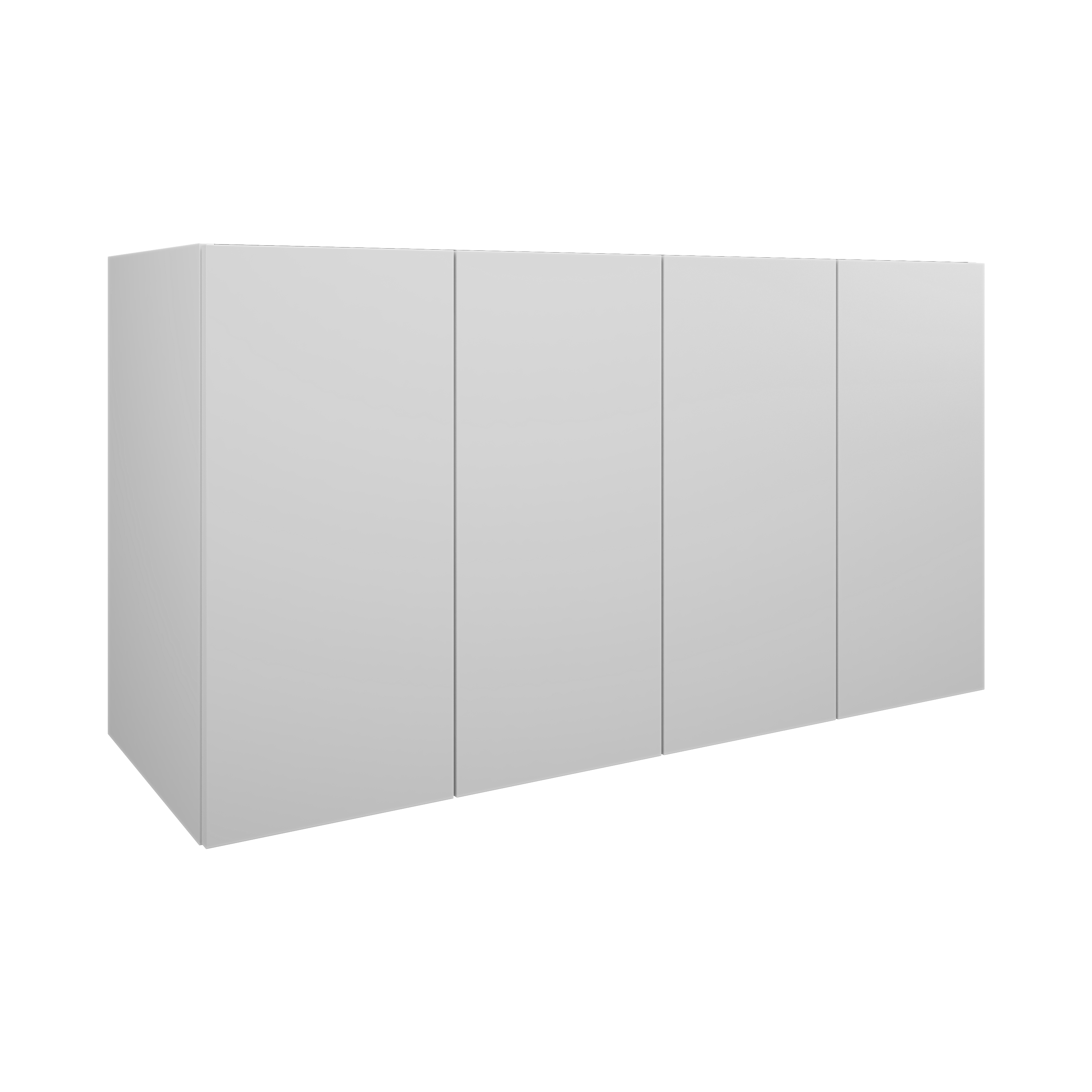 MSV 4P 118 cm blanc mat mélaminé pour poignée profile DOM145 - DOMAO