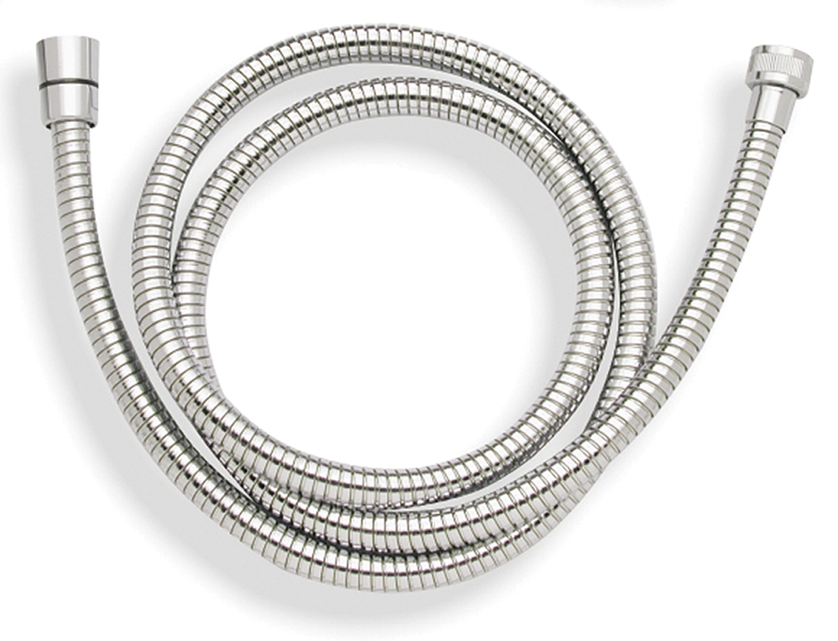 flexible 1m75 double agrafage, laiton chromé, antitorsion DOMAO - 514111