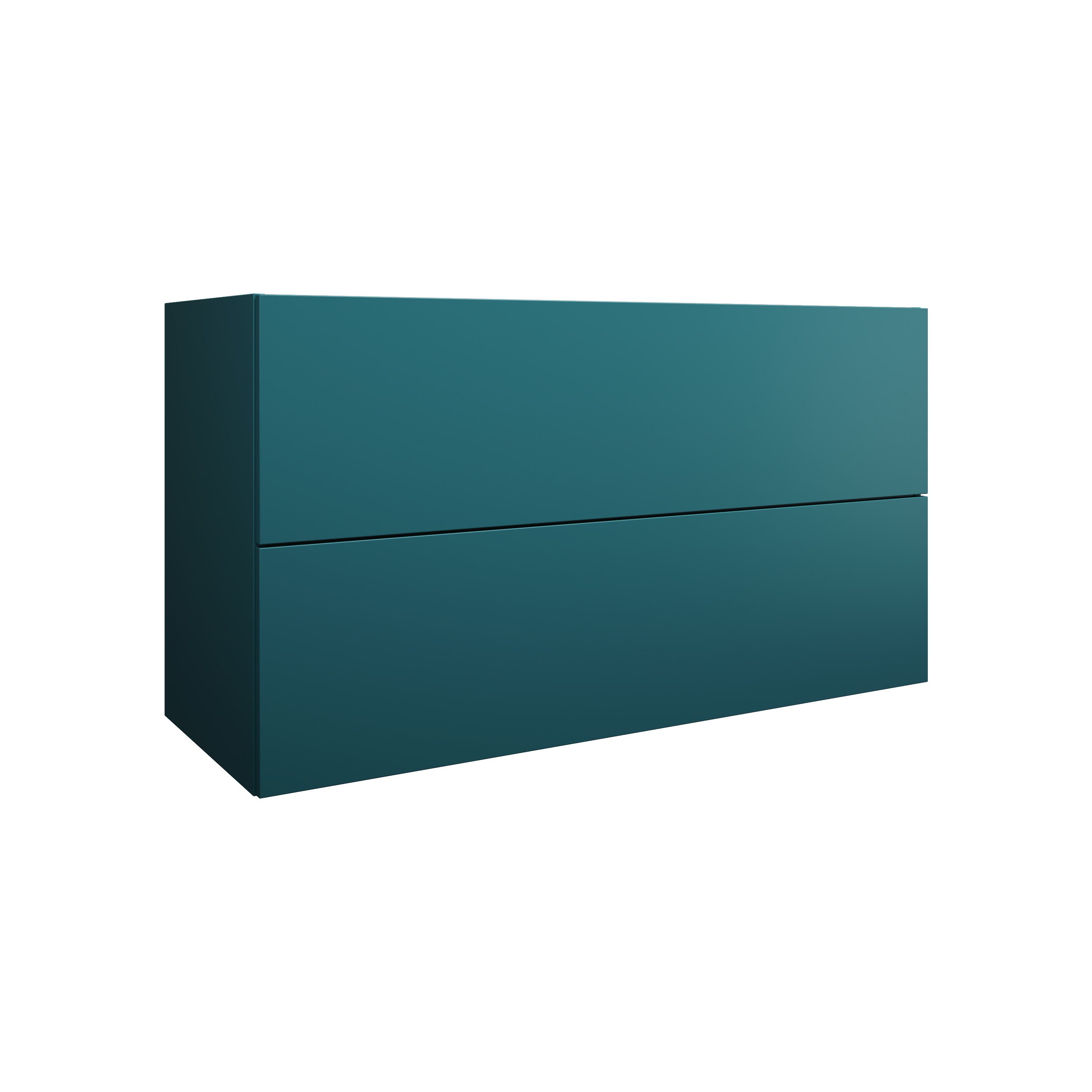 MSV 2T 118 cm pour plan double bleu canard mélaminé poignée profile - DOMAO - DOM670