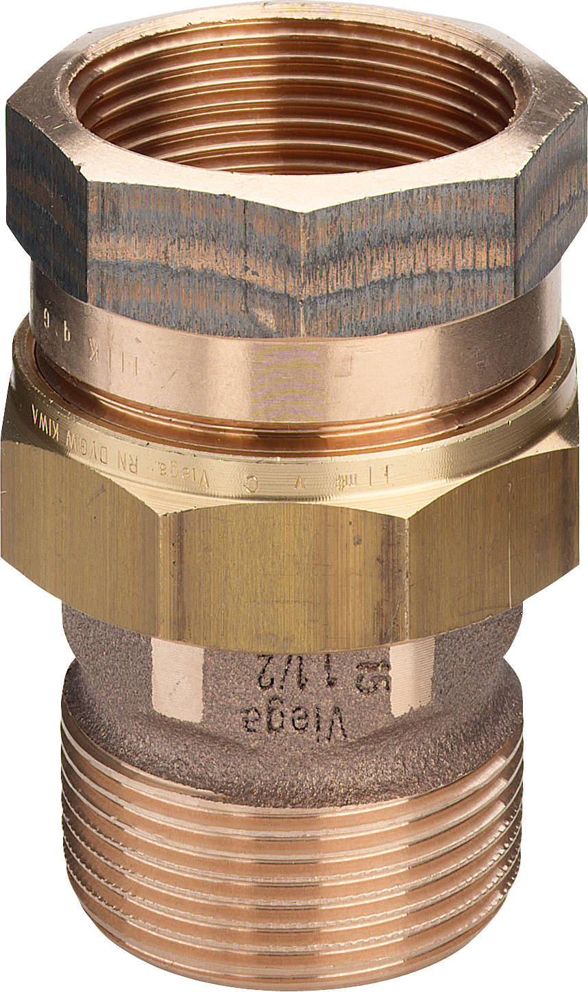 Raccord union bronze, à joint plat, modèle 3331 R: 1¼ Rp: 1¼ 1/4 - VIEGA - 271343