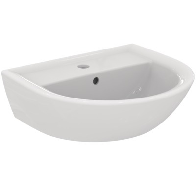 Lavabo 50 x 44 cm NF ULYSSE blanc, avec trop-plein PORCHER - P125401