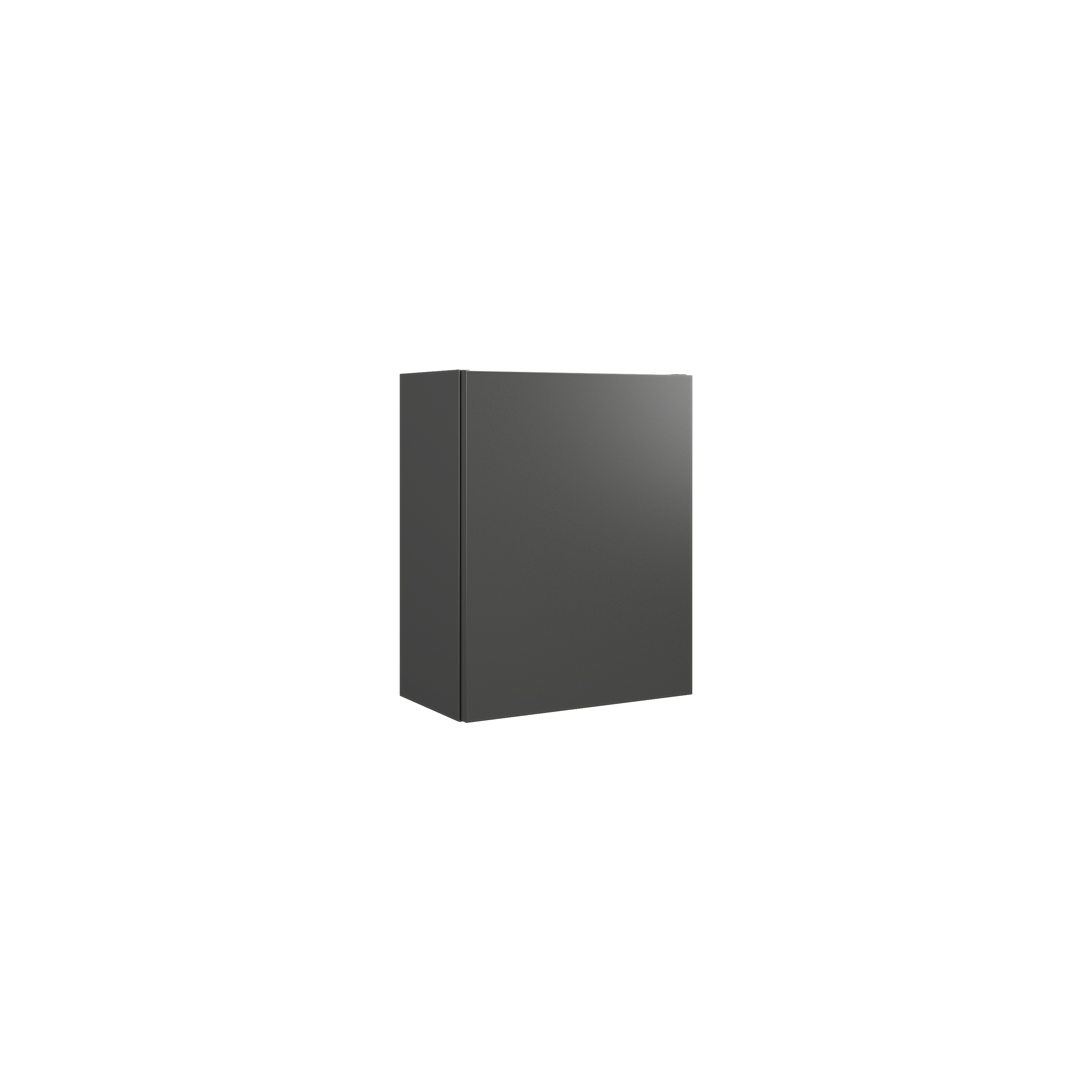 Meuble lave main L 38 cm droit graphite mat mélaminé pour poignée profile - DOMAO - DOM262