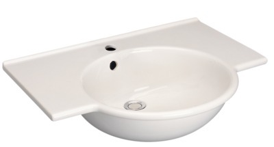 Lavabo-plan PMR 65 x 52 cm Sapho blanc, avec trop-plein PORCHER - P164401
