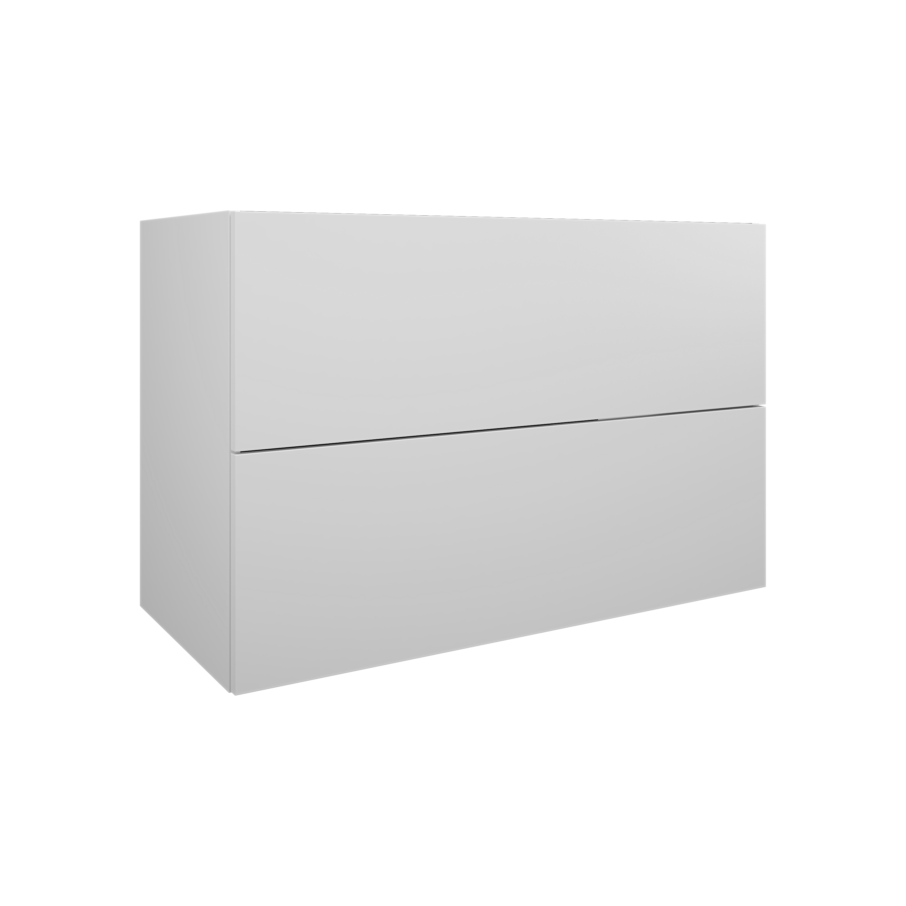 MSV 2T 98 cm gauche blanc mat mélaminé pour poignée profile DOM426 - DOMAO