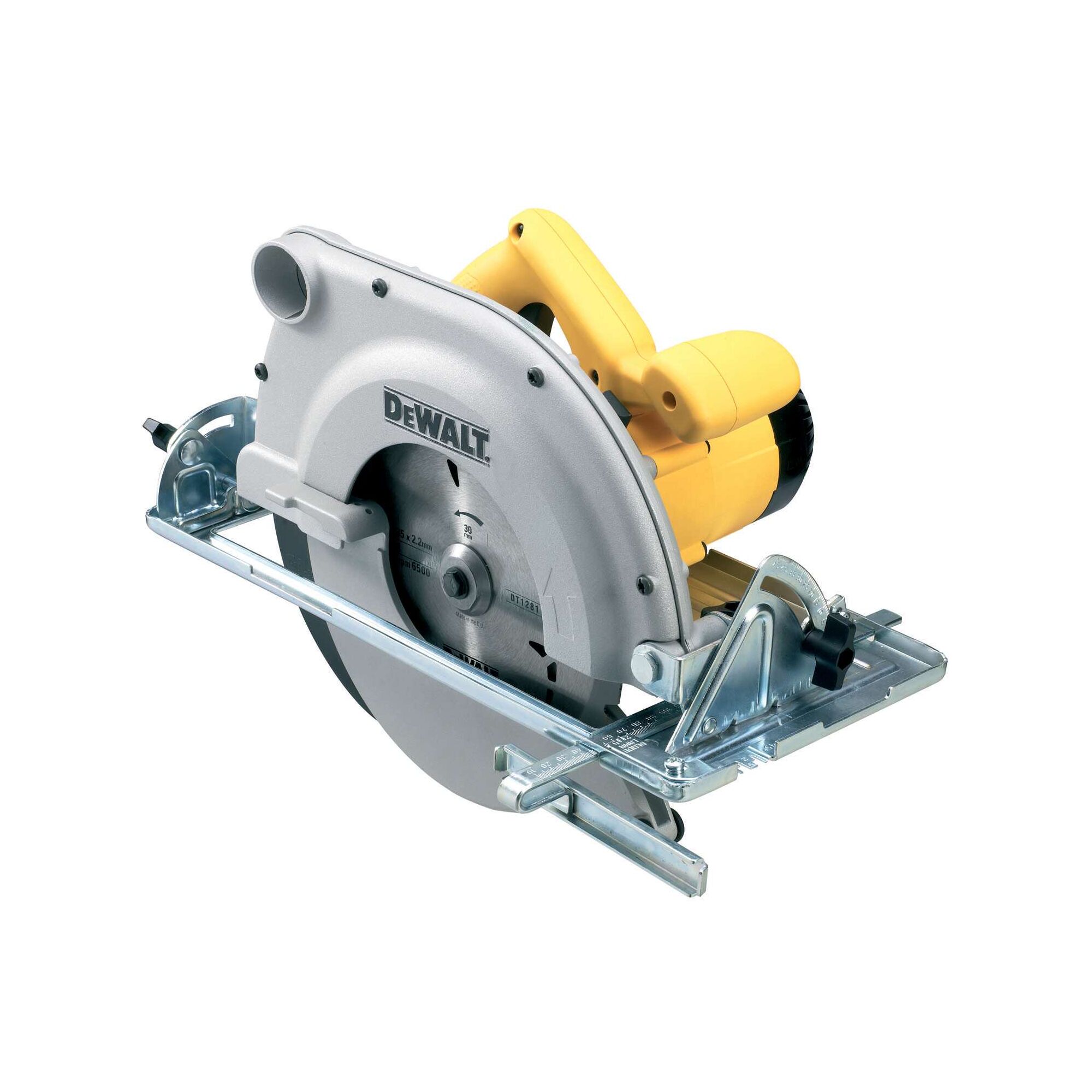Scie circulaire 1750 W 235 mm - lame carbure 24 dents, guide parallèle, clé DEWALT - D23700-QS