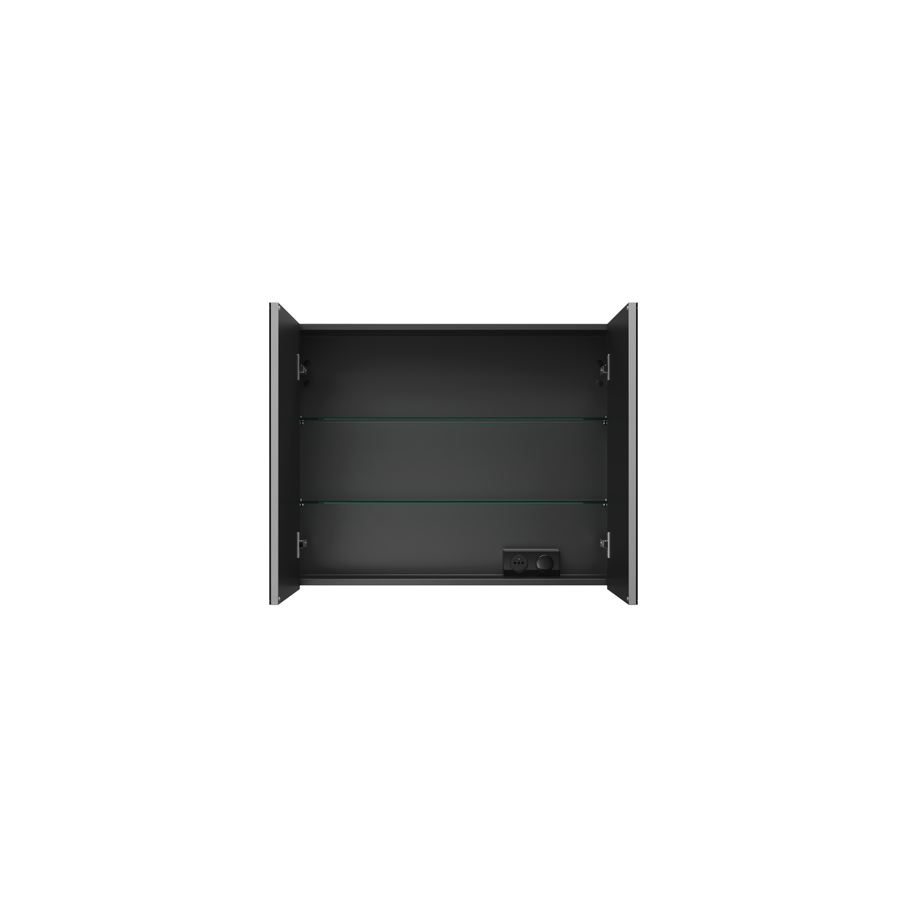 200 armoire toilette BLANC l80 h642 portes DOMAO - 1101570