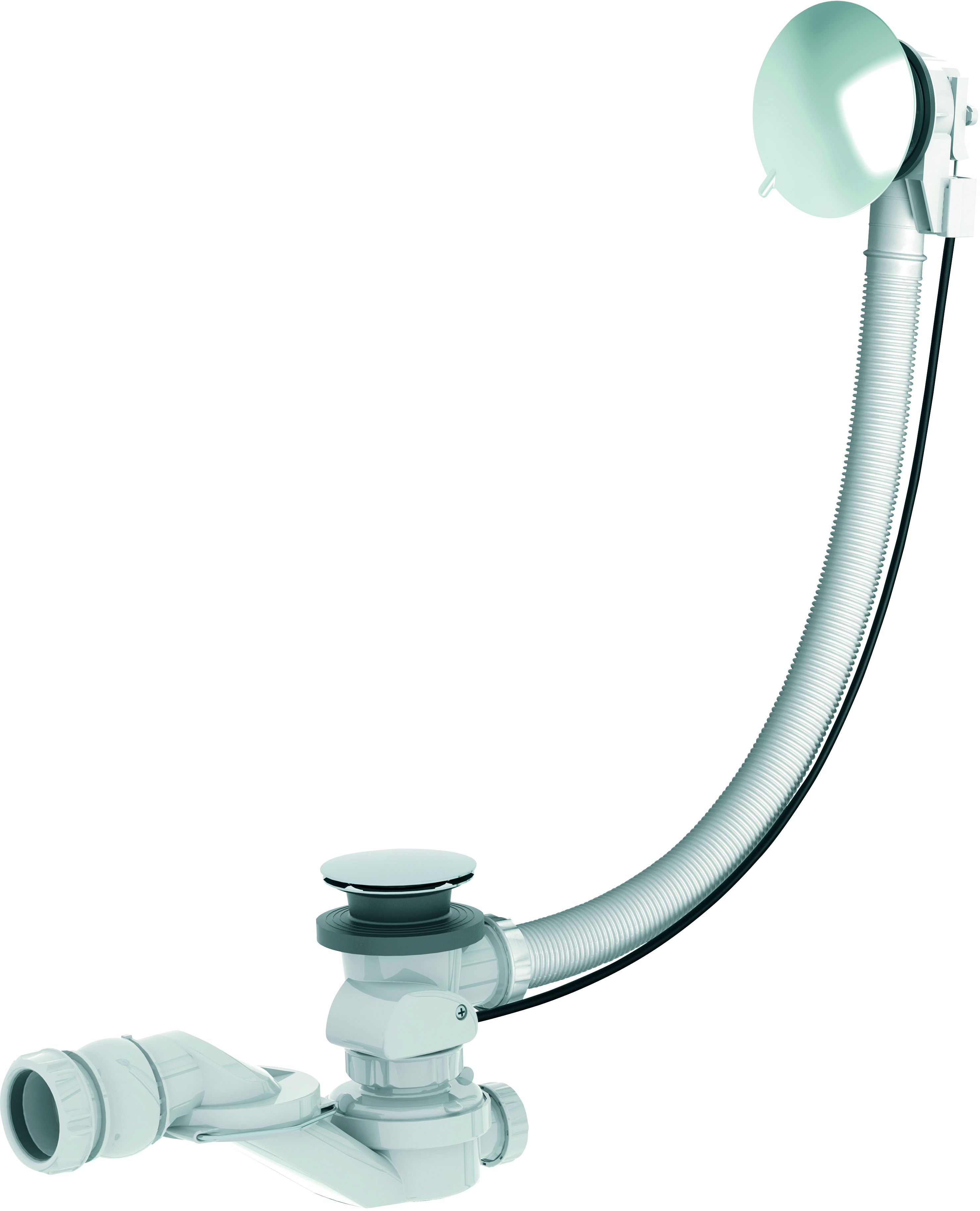 Vidage de baignoire chrome Ø 5,2 volant laiton clapet rentrant grille - PORCHER - D5741AA